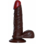Dildo cu ventuză Real Rapture 16.5 cm Maro