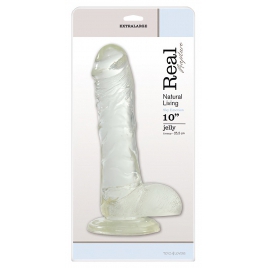 Dildo Cu Ventuză Jelly Real Rapture 25.5cm Transparent