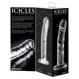 Dildo de Sticlă Icicles No 62 Transparent 18cm