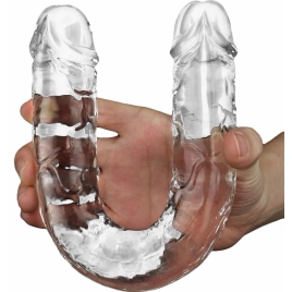 Dildo Dublu 30cm Flawless Transparent