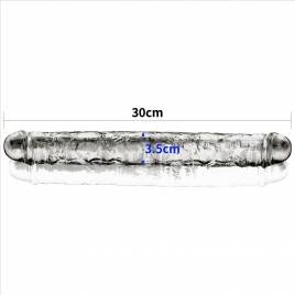 Dildo Dublu 30cm Flawless Transparent