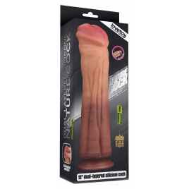 Dildo Dublu Strat Lovetoy 30cm, Ventuză Puternică