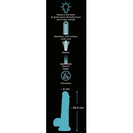 Dildo Glow in the Dark Transparent