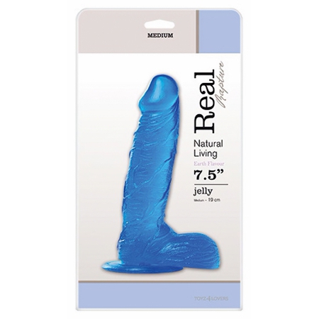 Dildo Jelly cu Ventuză 19 cm Albastru Realist Toyz4Lovers
