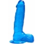 Dildo Jelly cu Ventuză 19 cm Albastru Realist Toyz4Lovers