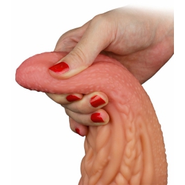 Dildo În Formă De Limbă Platinum 25cm – Strat Dublu Maro