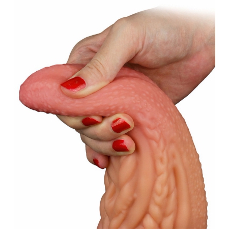 Dildo În Formă De Limbă Platinum 25cm – Strat Dublu Maro