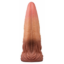Dildo În Formă De Limbă Platinum 25cm – Strat Dublu Maro