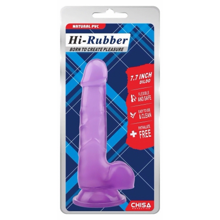 Dildo Realist 19.5cm Mov cu Ventuză Chisa Novelties