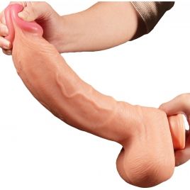 Dildo Realistic 30cm Dual Layered Platinum