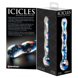 Dildo Sticlă Icicles No 8 Transparent 17.8cm