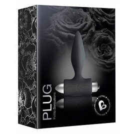 Dop Anal Vibrator Rocks-Off Petite – 7 Funcții, Discret Negru