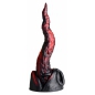 Dragon Tongue — Dildo silicon 24,4 cm, Ventuză Puternică Roșu