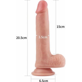 Dildo cu Ventuză Dual Layered