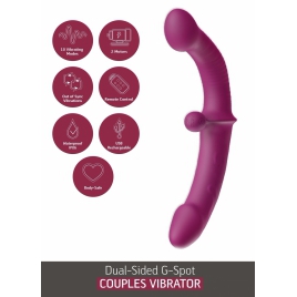 Vibrator Dual Punctul G — 10 Moduri, 2 Motoare, Reîncărcabil Mov