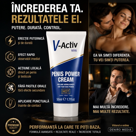 Erecție Prelungită Cremă V-Activ Penis Power 50ml