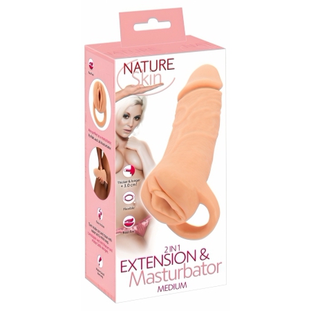 Prelungitor Penis 2 în 1 pentru Masturbare și Sex