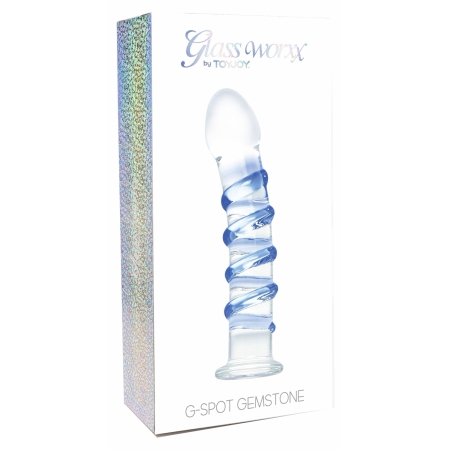 Dildo Sticlă 18cm Worxx Punct G Gemstone Transparent