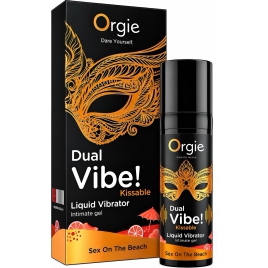 Gel Orgie Dual Vibe Vibrator Lichid Sex On The Beach 15 ml