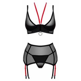 Set Obsessive Glandez 3 Piese Negru XL-2XL
