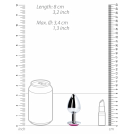 Plug Anal Heart Gem Medium Argintiu