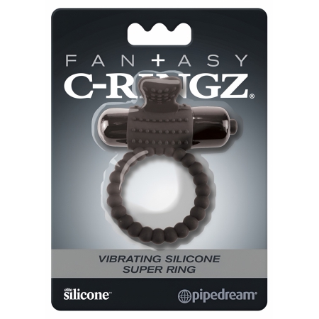 Inel cu Vibrații Fantasy C-Ringz Silicon Negru