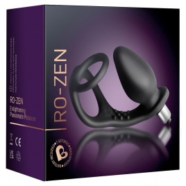 Inel Dublu Cu Vibrator Anal Ro-Zen Negru