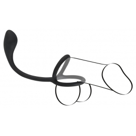Inel Penis Black Velvets 3 În 1 Negru
