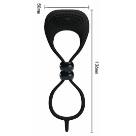 Inel Penis Cu Vibrații Pretty Love Locker Negru