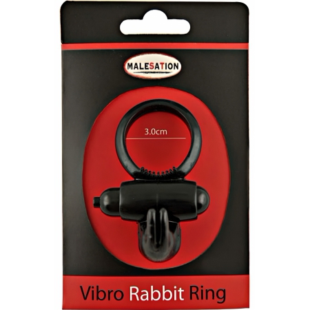Inel Penis Malesation Vibro-Rabbit-Ring Negru