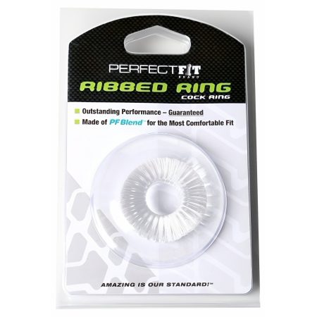 Inel Penis Ribbed Perfect Fit Transparent