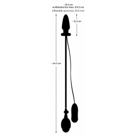 Inflatable Vibrating Anal Plug Negru