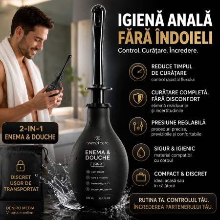 Irigator Anal Pentru Curățare Perfectă Negru