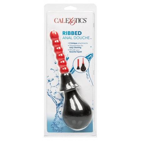Irigator Ribbed Anal Negru
