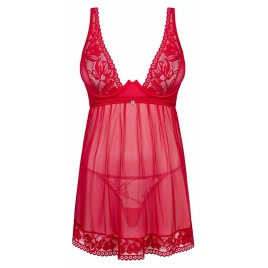 Babydoll Obsessive Lacelove Roșu XS-S