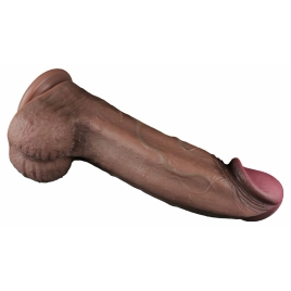 Lovetoy Dildo Dual-Layer XXL 33 cm – Realist, 7.6 cm Maro