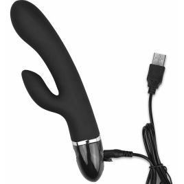 Lovetoy O-Sensual Clit Duo Climax, Vibrator 21 cm Negru