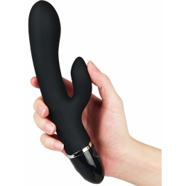 Lovetoy O-Sensual Clit Duo Climax, Vibrator 21 cm Negru