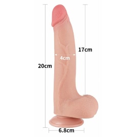 LoveToy Sliding Skin Dildo 20 cm – Realist, Ventuză