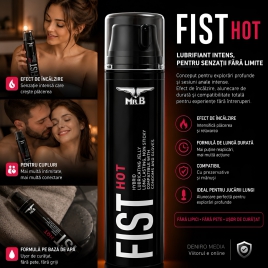 Lubrifiant pe bază de apă Mister B FIST Hot 200 ml
