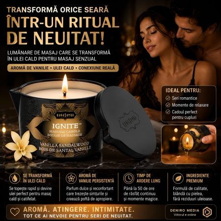Lumânare Masaj Kama Sutra Vanilla 170g