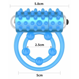 Inel Penis Lumino Play Vibrating Albastru