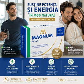MAGNUM Pentru Bărbați, 6 Capsule, Complex Pe Bază De Plante