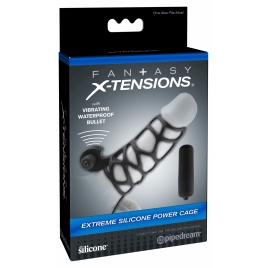 Manșon FX Extreme Silicone Power Cage Negru