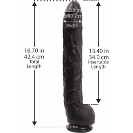 Maxi Dildo Penis Rambone 38cm Negru