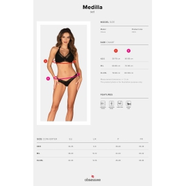 Set Obsessive Medilla Negru XL-2XL