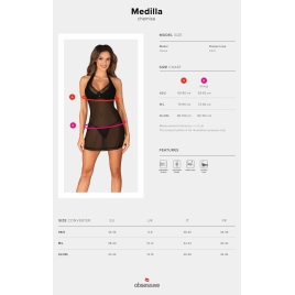Chemise Obsessive Medilla Negru M-L