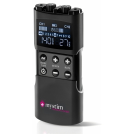Mystim Tension Lover 2, EStim Reîncărcabil cu 2 Canale Negru