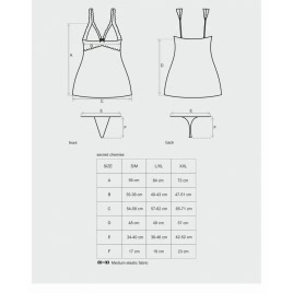 Neglijee Obsessive Secred Roșu 2XL
