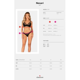 Set Obsessive Nesari 2 Piese Negru M-L